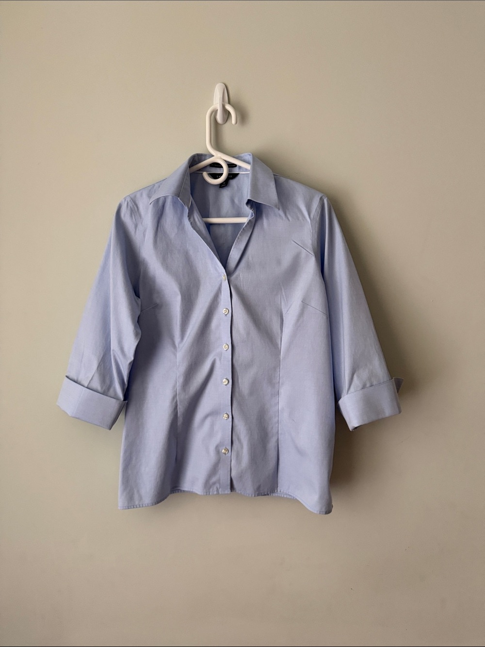 Lands' End Light Blue No-Iron Oxford Shirt